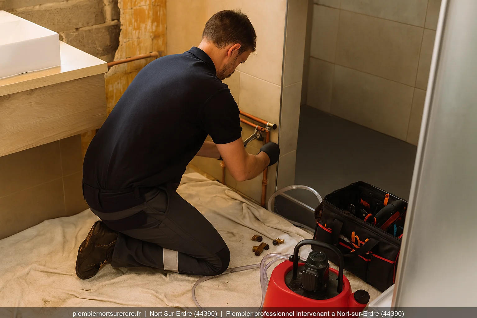 Plombier professionnel intervenant a Nort-sur-Erdre (44390)