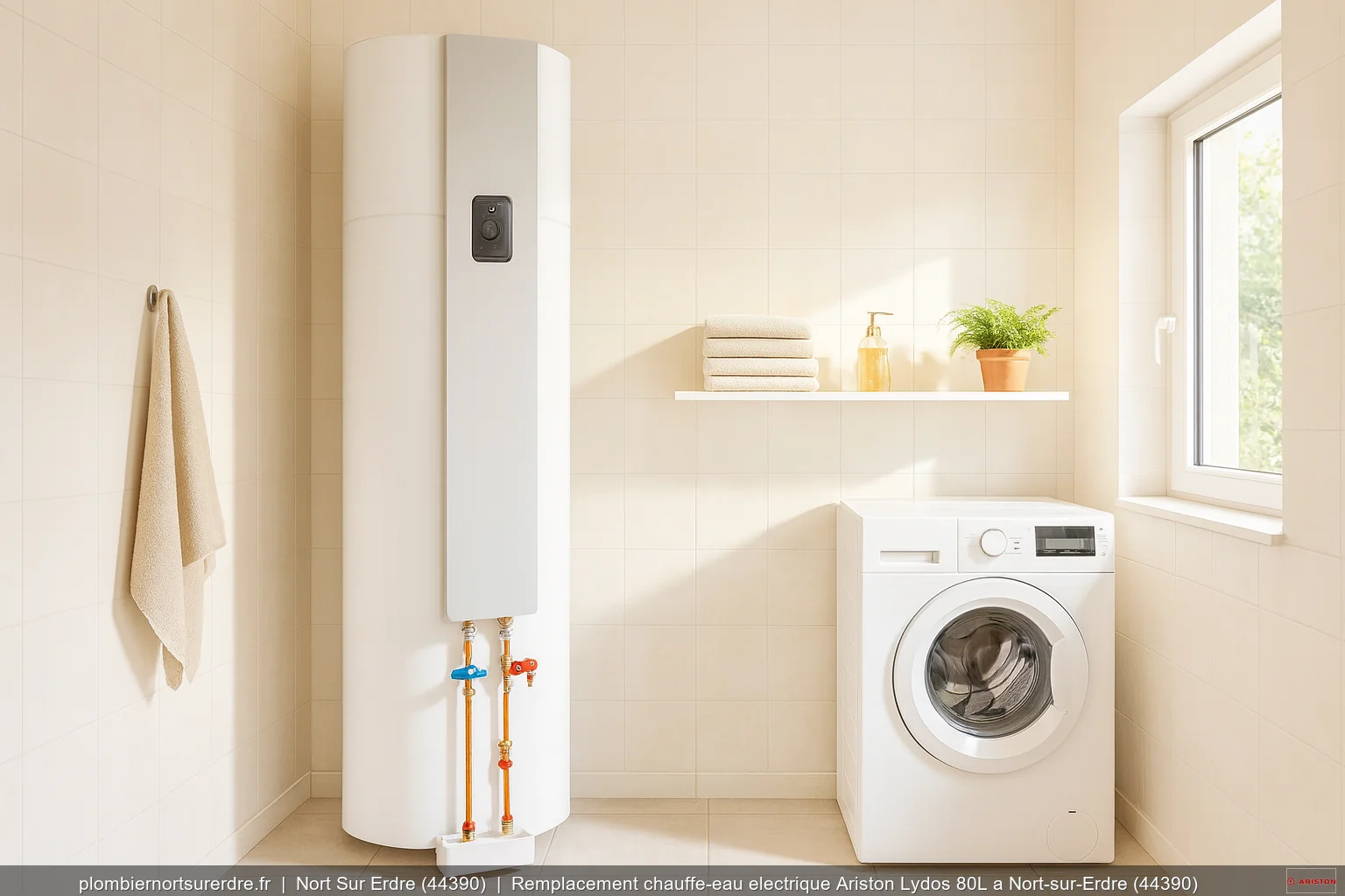 Remplacement chauffe-eau electrique Ariston Lydos 80L a Nort-sur-Erdre (44390)